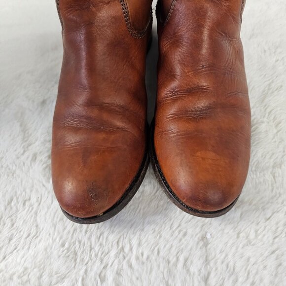 Frye & Co Brown High Equestrian Boots Leather Boho Western 9 - Picture 5 of 16